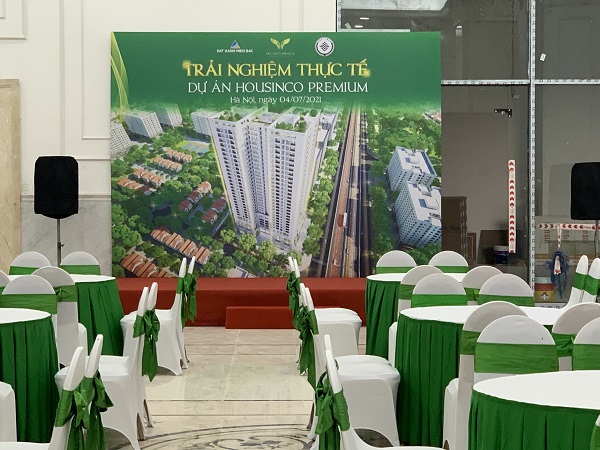 Tuấn Việt thiết kế backdrop cho dự án Housinco Premium