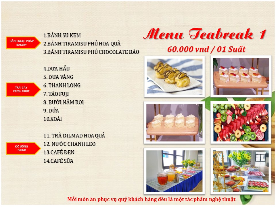 dịch vụ tiệc trà