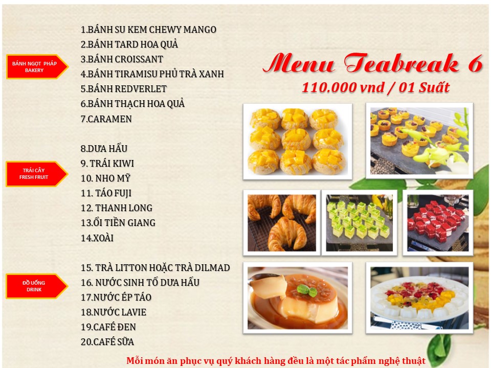 dịch vụ tiệc trà