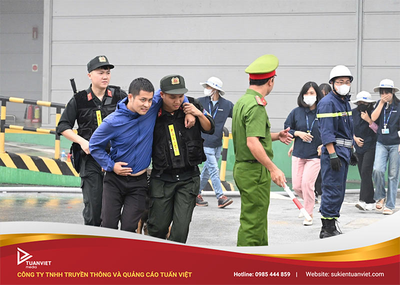 tổ chức diễn tập phòng cháy chữa cháy