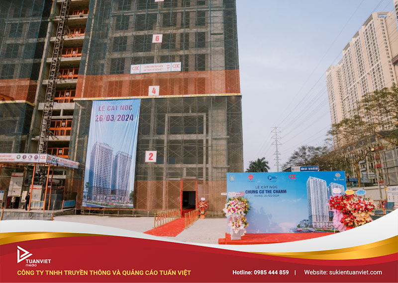 tổ chức lễ cất nóc dự án
