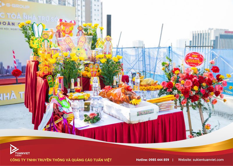 dịch vụ tổ chức lễ cất nóc công trình