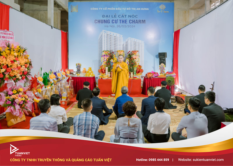 tổ chức lễ cất nóc công trình