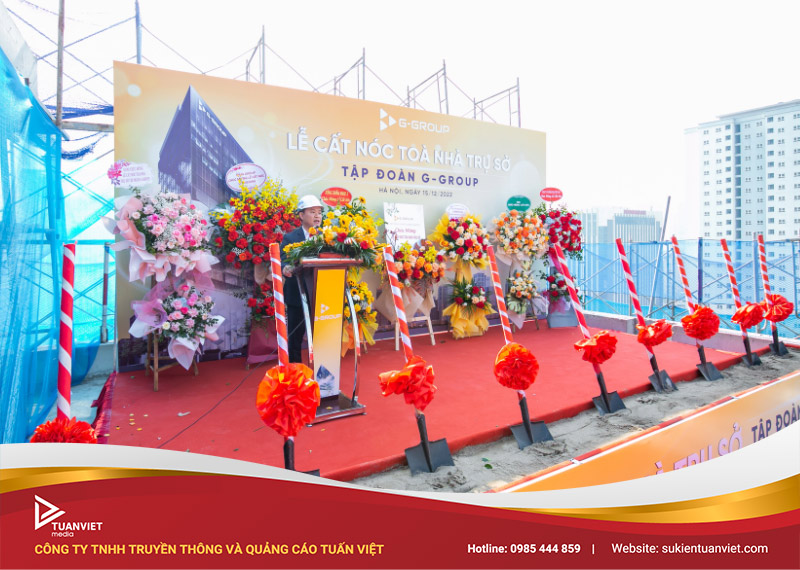 tổ chức sự kiện cất nóc công trình
