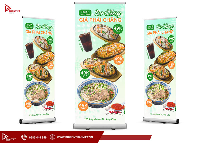 standee khai trương dành cho nhà hàng đẹp