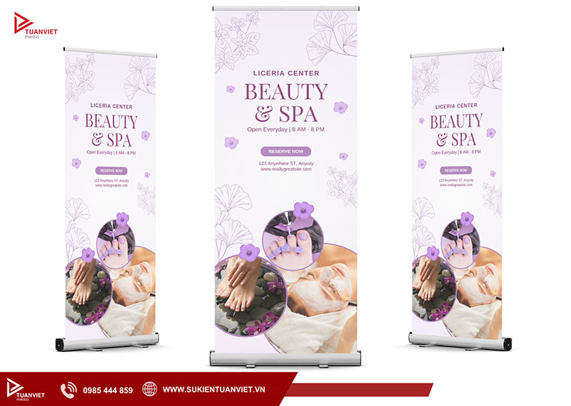 standee khai trương spa thẩm mỹ viện