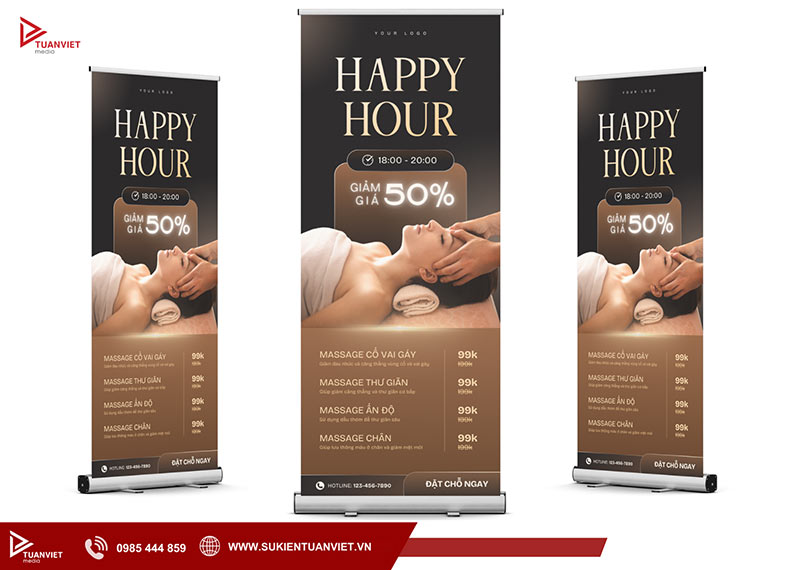 standee khai trương spa thẩm mỹ viện đẹp