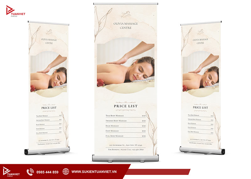standee khai trương tiệm spa