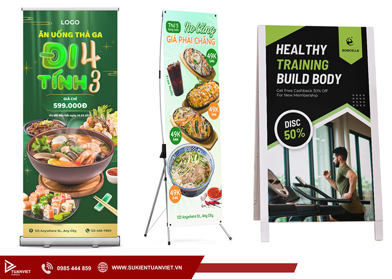các mẫu standee khai trương