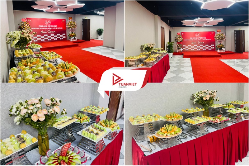 tổ chức tiệc ngọt khai trương