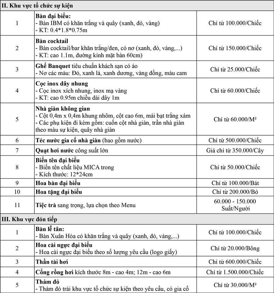 chi phí tổ chức khởi công