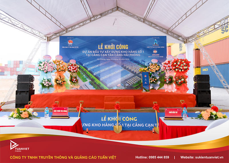 phông nền lễ khởi công dự án 