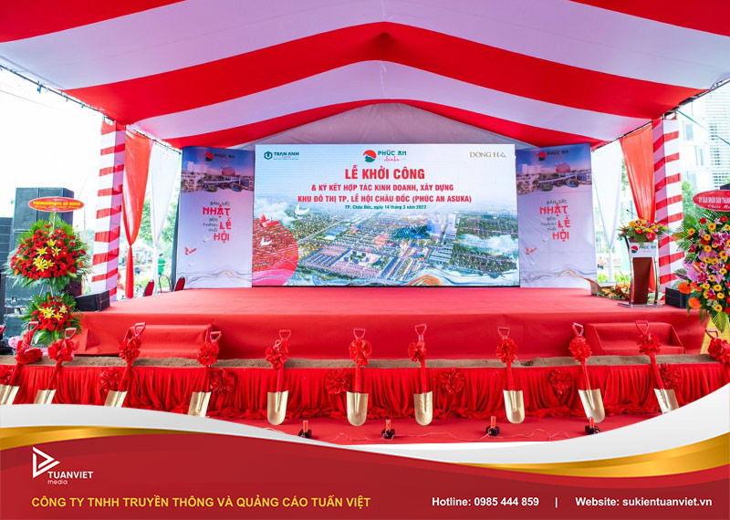 backdrop lễ khởi công động thổ đẹp