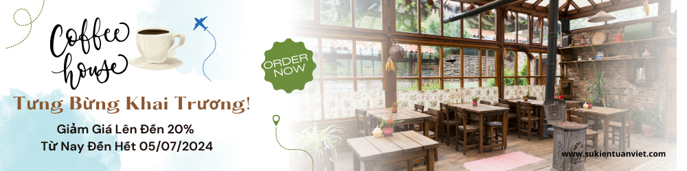 bang ron khai truong quan cafe