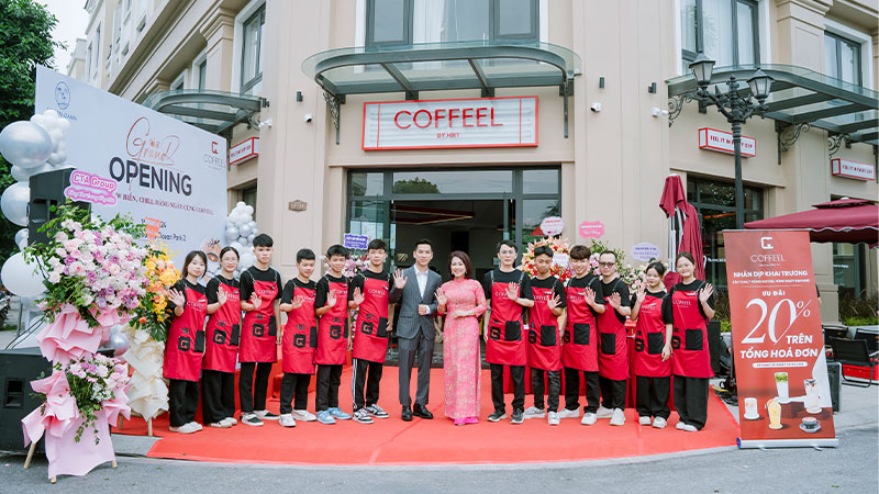 khai trương quán cafe