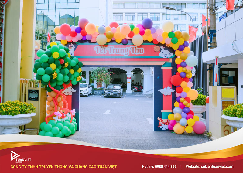 trang trí cổng chào trung thu