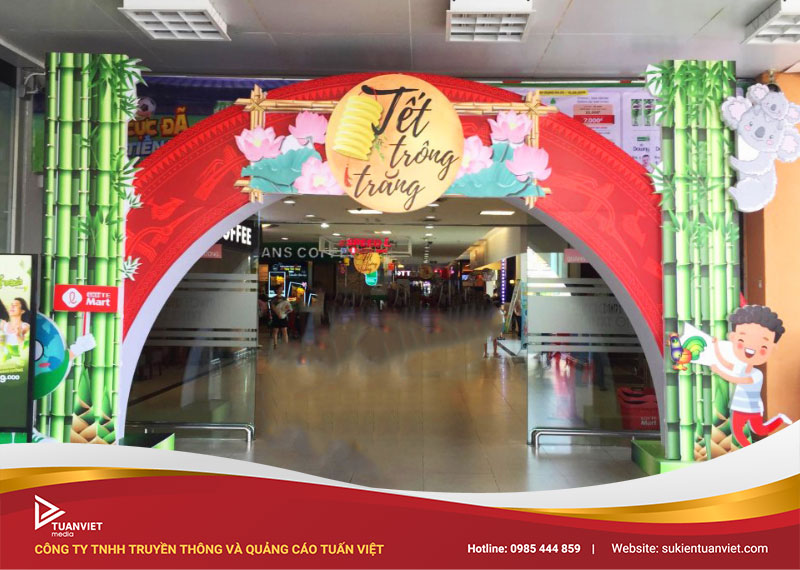 ý tưởng trang trí cổng chào trung thu