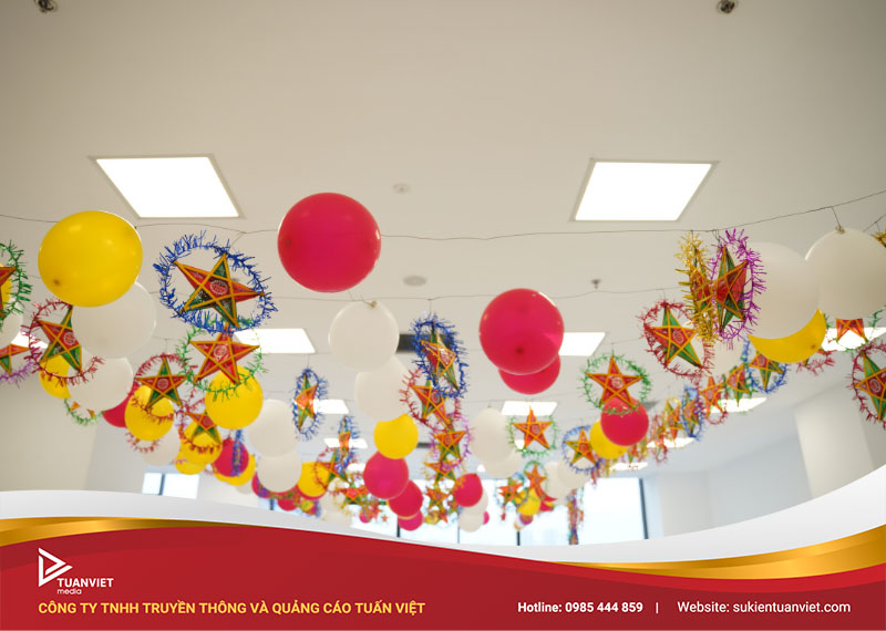 trang trí trung thu với đèn ông sao
