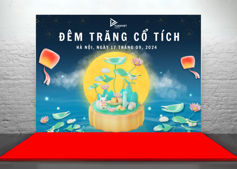 mẫu trang trí trung thu đơn giản