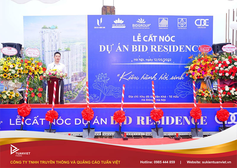 dịch vụ tổ chức lễ cất nóc dự án