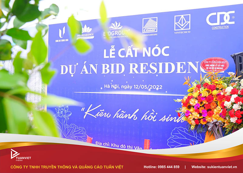 dịch vụ tổ chức sự kiện cất nóc công trình