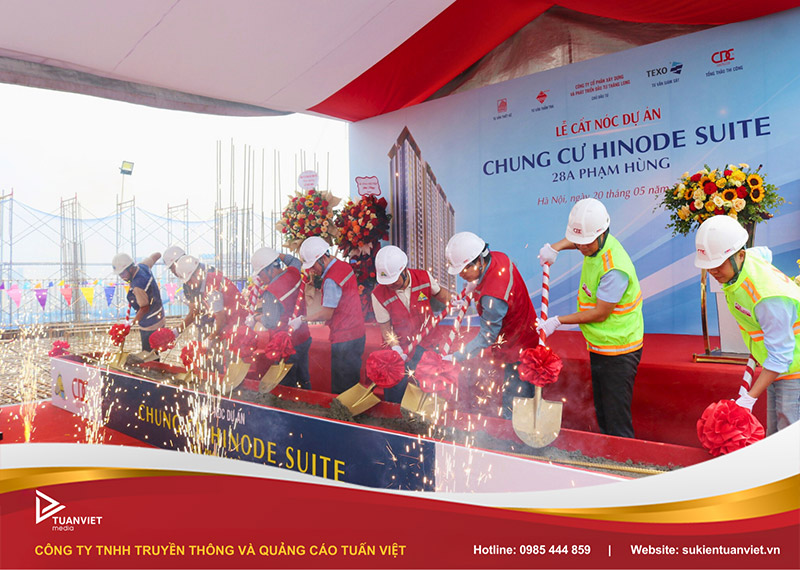 tổ chức lễ cất nóc công trình dự án