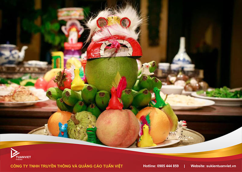 mâm ngũ quả trung thu đơn giản mà đẹp