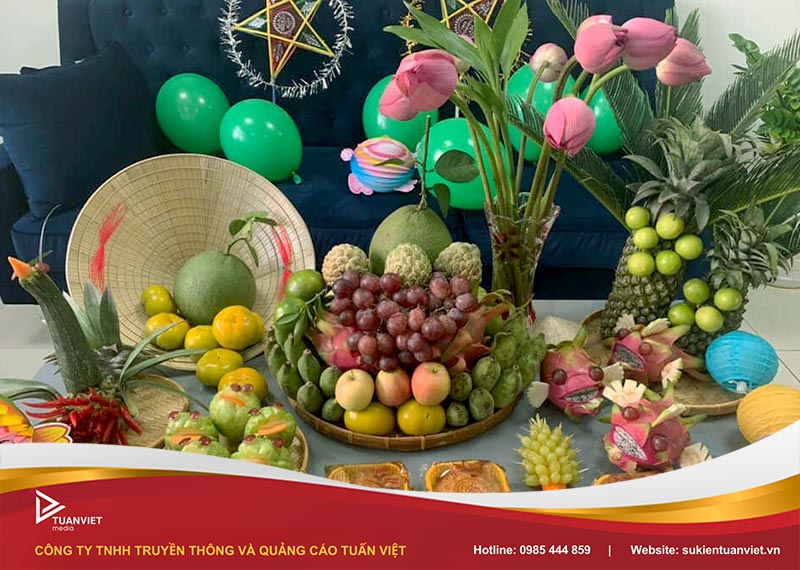 cách trang trí mâm ngũ quả trung thu