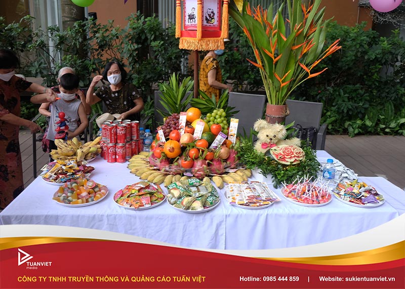 cách bày mâm ngũ quả trung thu
