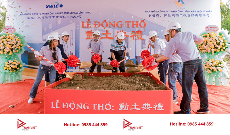 lễ động thổ nhà máy strong way vĩnh phúc cơ sở 2