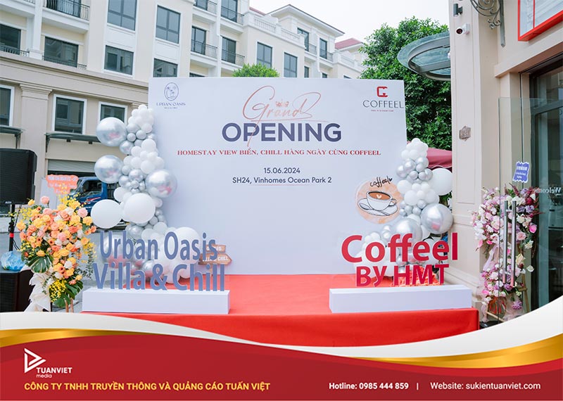 tổ chức lễ khai trương quán trà sữa