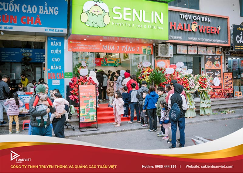 khai trương cửa hàng senlin tea