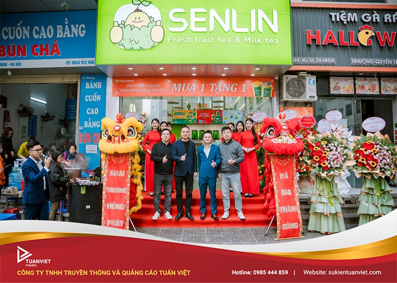 khai trương cửa hàng senlin tea