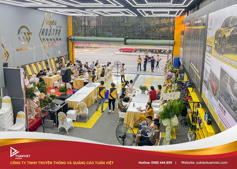 tổ chức sự kiện khai trương gara ô tô