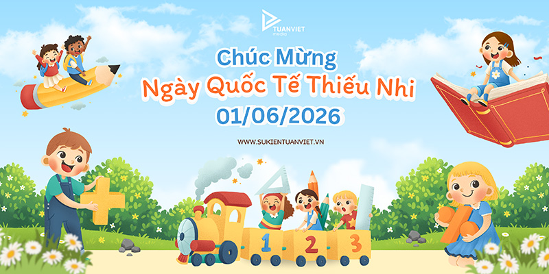 mẫu backdrop quốc tế thiếu nhi 1/6 đẹp