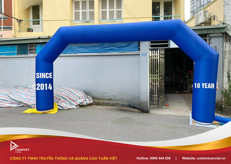 cổng hơi khai trương hình chữ nhật đẹp