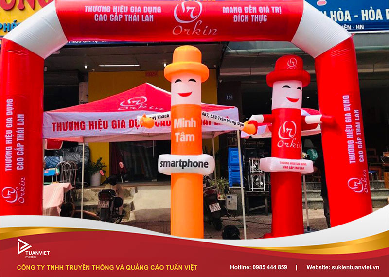 cổng hơi khai trương đẹp