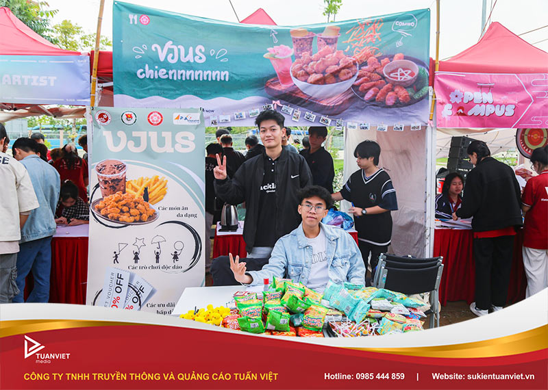 trang trí gian hàng ẩm thực