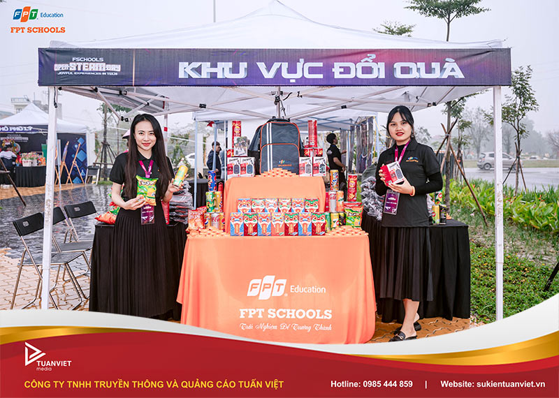 trang trí gian hàng ẩm thực đẹp mắt