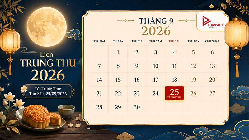 lịch trung thu 2026