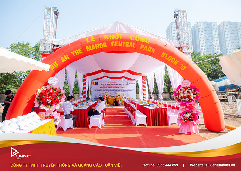 thiết bị tổ chức lễ khởi công