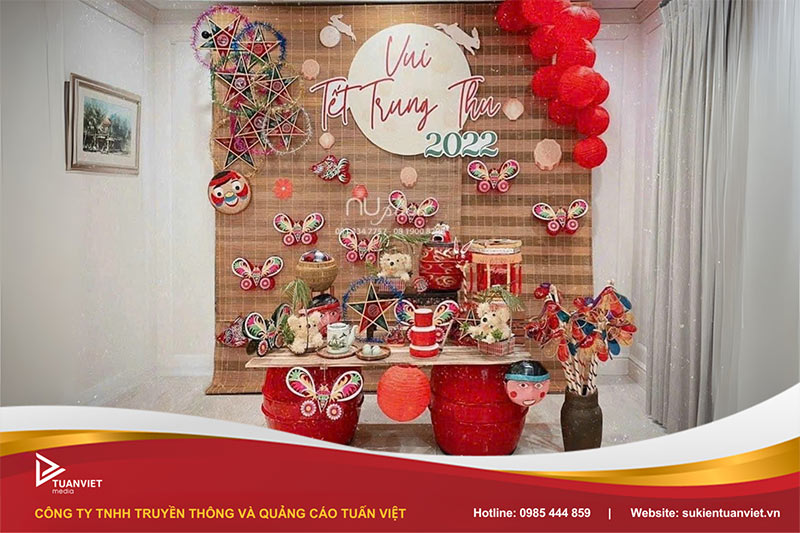 thiết kế khu vực check in trung thu