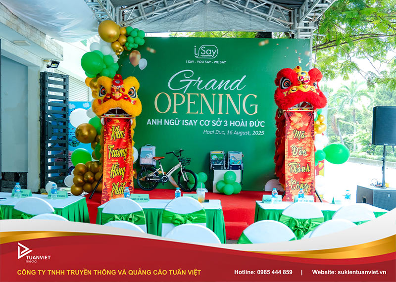 sự kiện khai trương trung tâm anh ngữ ISAY cơ sở Hoài Đức