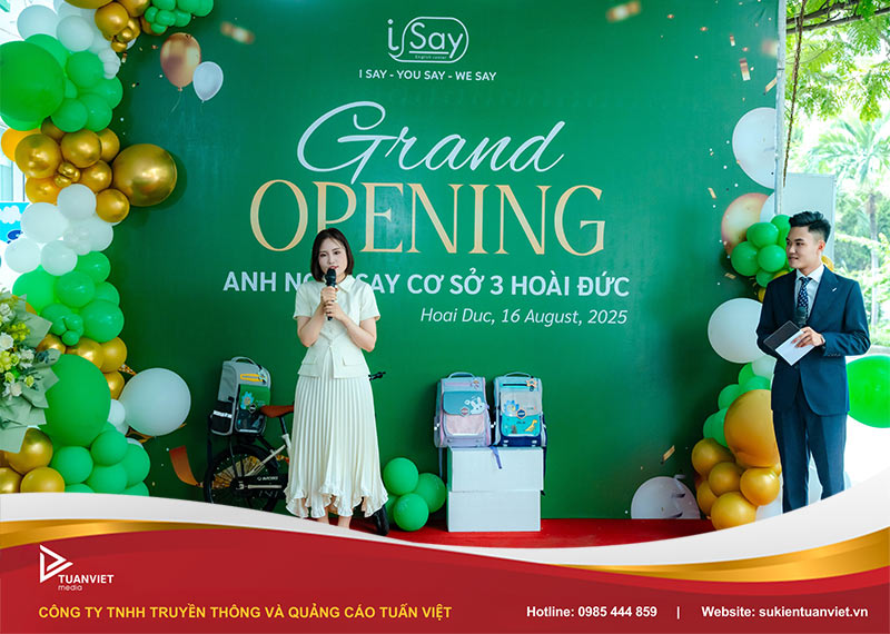 sự kiện khai trương trung tâm anh ngữ ISAY cơ sở Hoài Đức