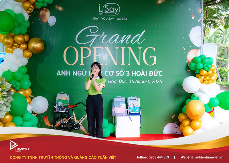 sự kiện khai trương trung tâm anh ngữ ISAY cơ sở Hoài Đức