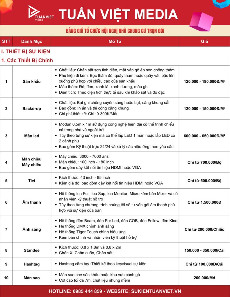 tổ chức hội nghị nhà chung cư