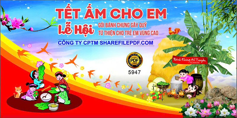 backdrop chương trình thiện nguyện đẹp