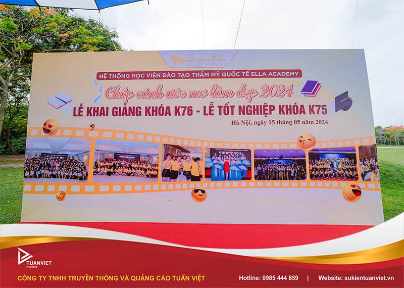 hướng dẫn trang trí sân khấu khai giảng đẹp