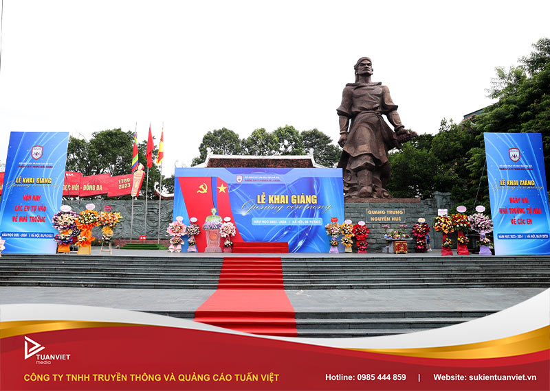 cách trang trí sân khấu khai giảng đẹp