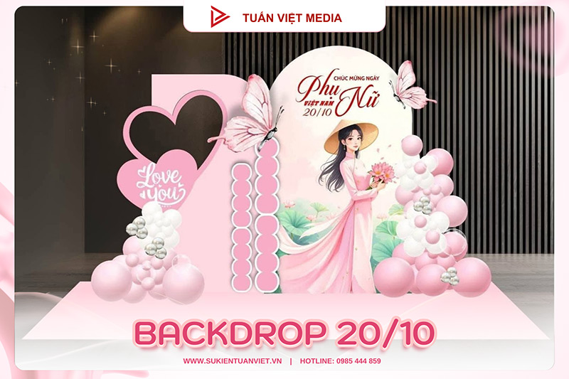 backdrop 20/10 đẹp